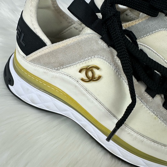 Chanel CC Cap Toe Logo Sneakers Sz 40 - Picture 3 of 16